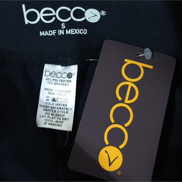 L Becco Women's Black Front Slit Flare 7/8 Ankle Yoga Leggings Pants NWT S - Picture 7 of 7